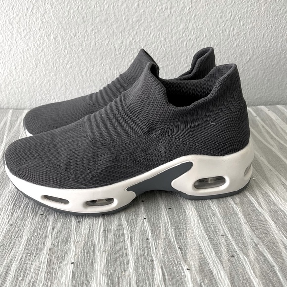 Women's Slip On Walking Slip On Mesh Air-Cushioned Platform Sneaker Comfortable - Picture 9 of 12